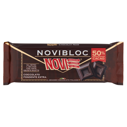 NOVI CIOCCOLATO FONDENTE BLOC 150g (18 in a box)available from our italian retail store