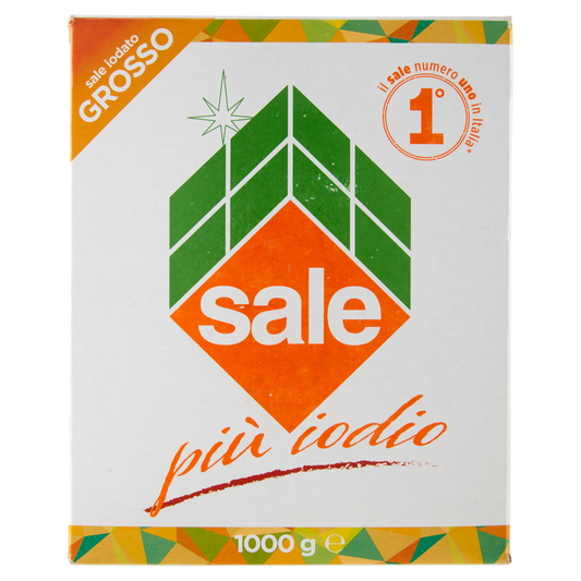 ITALKALI SALE DI SICILIA IODATO GROSSO 1kg (12 in a box)available from our italian retail store