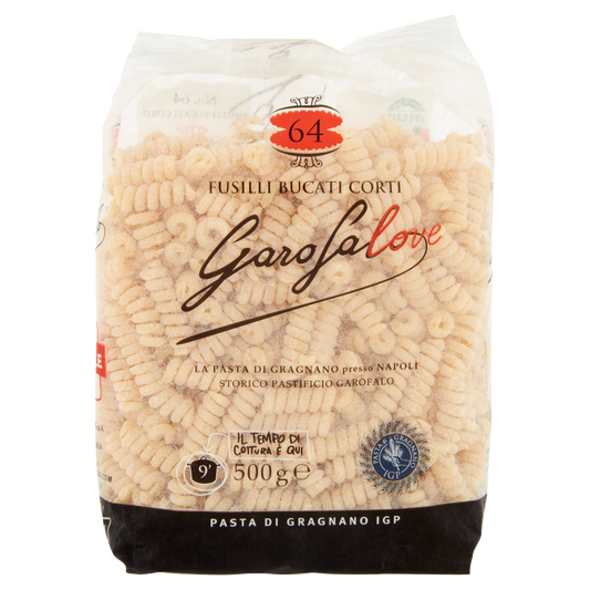 GAROFALO PASTA DI SEMOLA FUSILLI BUCATI 500g (16 in a box)available from our italian retail store