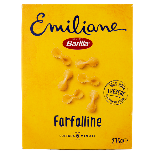 BARILLA EMILIANE FARFALLINE UOVO 275g (24 in a box)