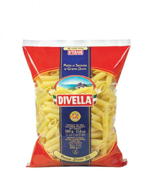 DIVELLA PASTA DI SEMOLA PENNE ZITONI N.30 500g (24 in a box)available from our italian retail store