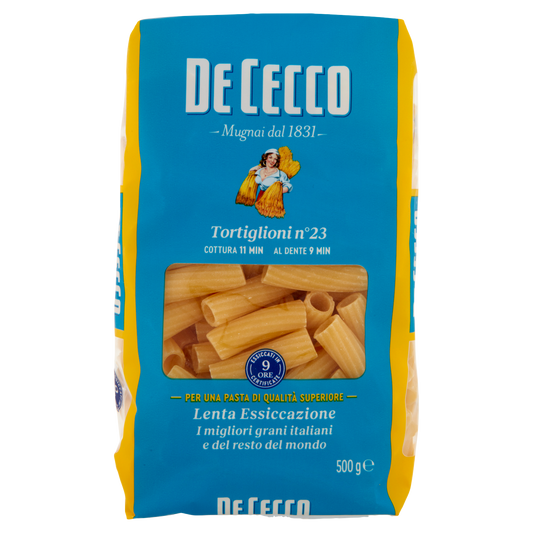 DE CECCO PASTA DI SEMOLA TORTIGLIONI N°23 500g (24 in a box)