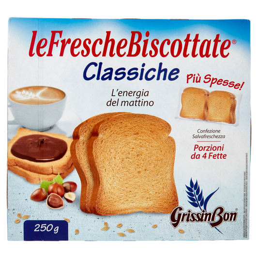 GRISSINBON LE FRESCHE BISCOTTATE CLASSICHE 250g (12 in a box)available from our italian retail store
