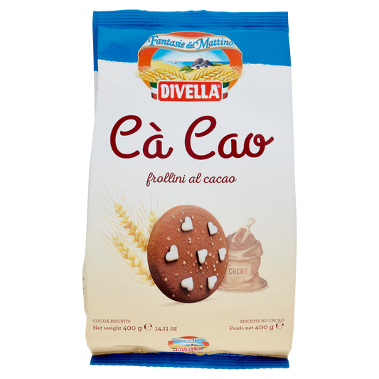 DIVELLA CA'CAO FROLLINI AL CACAO 400g (18 in a box)