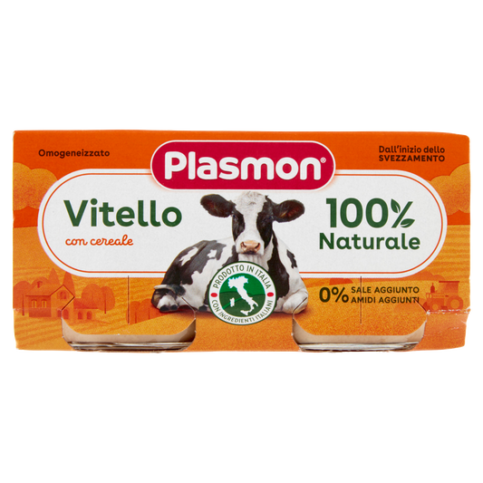 PLASMON OMOGENEIZZATO VITELLO 80g X2 160g (12 in a box)