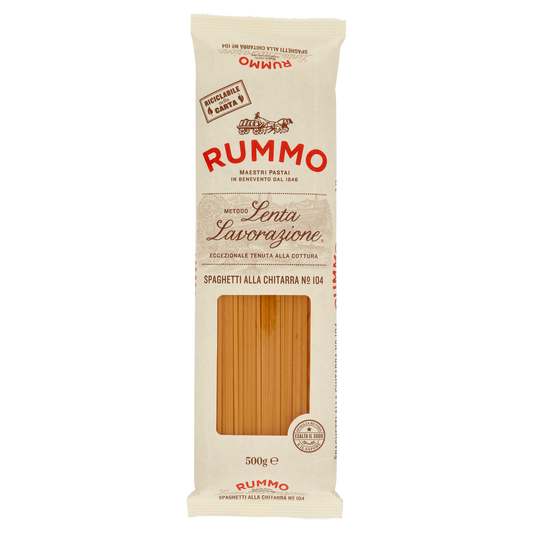 RUMMO SPAGHETTI CHITARRA N.104 500g (24 in a box) available from our italian retail store