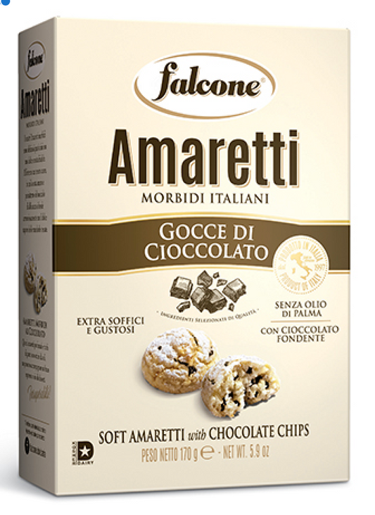 FALCONE AMARETTI CON GOCCE DI CIOCCOLATO 170g (12 in a box)
