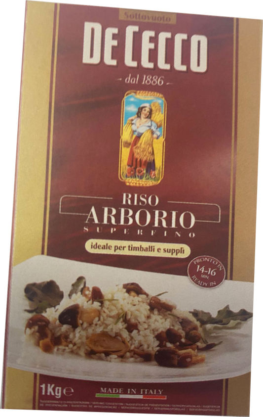DE CECCO RISO ARBORIO 1kg (12 in a box)