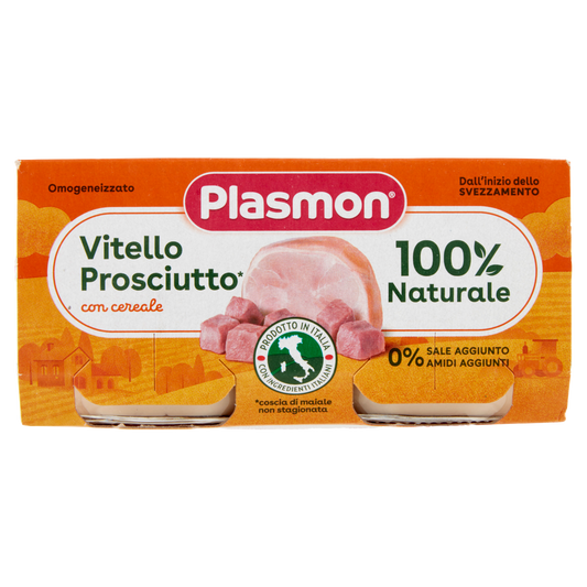 PLASMON OMOGENEIZZATO VITELLO E PROSCIUTTO 80g  X2 160g (12 in a box)