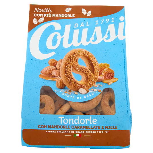 COLUSSI BISCOTTI MIELE E MANDORLE CARAMELLATE 500g (8 in a box)