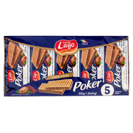 LAGO WAFER CACAO 45g X5 (16 in a box)