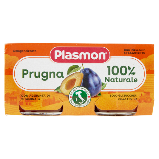 PLASMON OMOGENEIZZATO PRUGNA 80gX2 160g (12 in a box)