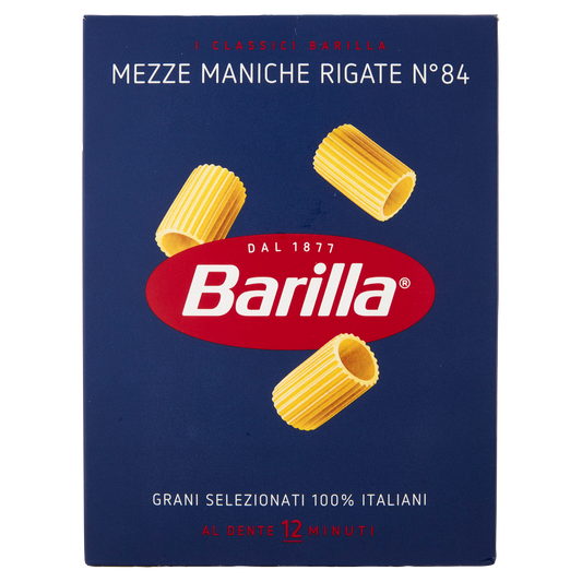 BARILLA PASTA DI SEMOLA MEZZE MANICHE N.84 500g (24 in a box)