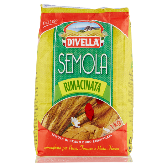 DIVELLA SEMOLA RIMACINATA 1kg (10 in a box)available from our italian retail store