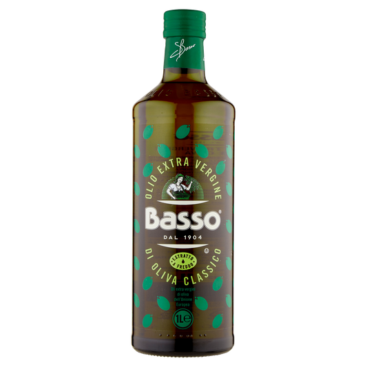 BASSO OLIO EXTRAVERGINE OLIVA 1L (12 in a box)available from our italian retail store