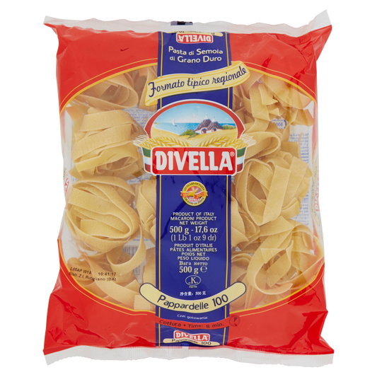 DIVELLA FORMATI SPECIALI PAPPARDELLE 500g (12 in a box)available from our italian retail store