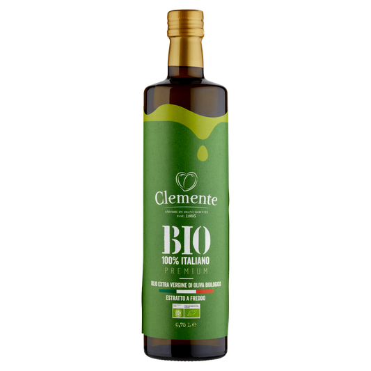 CLEMENTE OLIO EXTRA VIRGIN ORGANIC ITALIAN  ITALIA 750ml (6 in a box) available from italian retail store