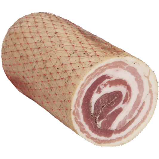 PANCETTA ARROTOLATA (Casareccia) 1/2 META (approx 2.5kg)  £14.95 PER KG