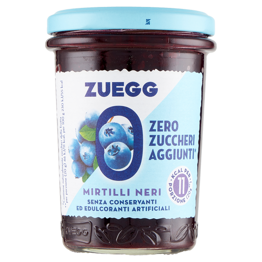 ZUEGG CONFETTURA MIRTILLI no added sugar  220g (8 in a box)