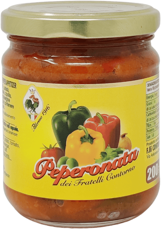 FRATELLI CONTORNO PEPERONATA 200g (12 in a box)available from our italian retail store