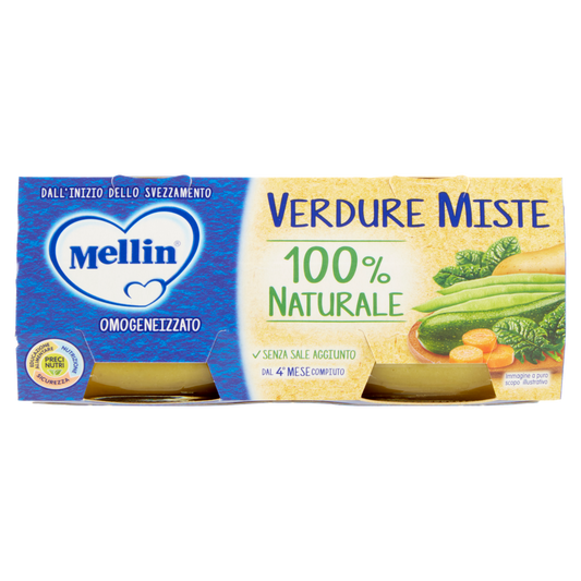 MELLIN OMOGENIZZATO VERDURE MISTE 80gx2 160g (12 in a box)