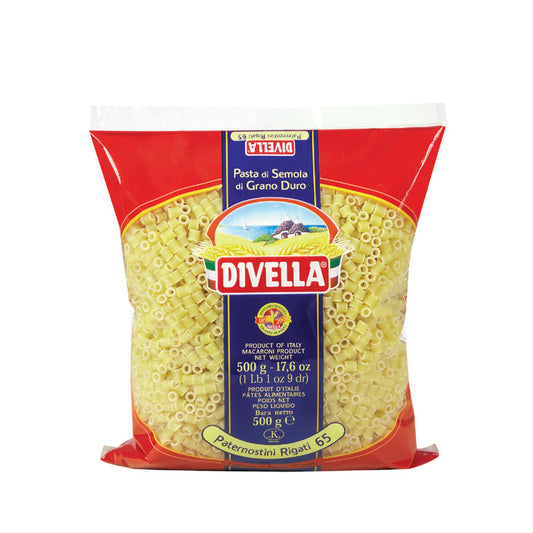 DIVELLA PATERNOSTINI RIGATI 500g (24 in a box)available from our italian retail store