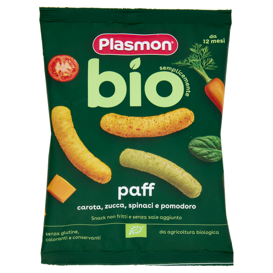 PLASMON PAFF VEGGIE ORGANIC 15G (5 in a box)available from our italian retail store