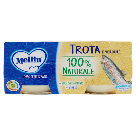 MELLIN OMOGENEIZZATO TROTA 80gx2 160g (12 in a box)
