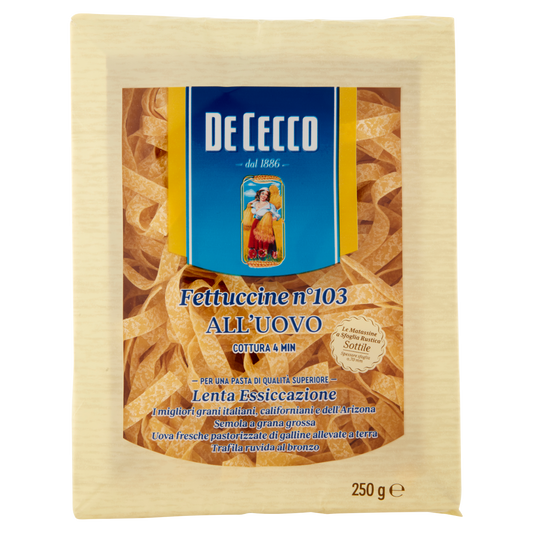 DE CECCO FETTUCCINE N°103 ALL'UOVO 250g (12 in a box)