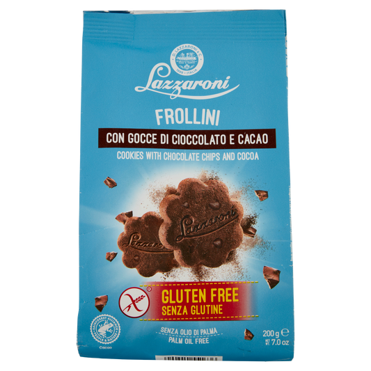 LAZZARONI FROLLINI gluten-free GOCCE DI CIOCCOLATO 200g (10 in a box)