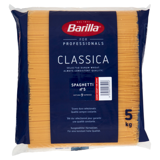 BARILLA PASTA DI SEMOLA SPAGHETTI 5kg (3 in a box)