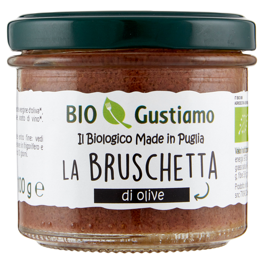 BIO GUSTIAMO CREMA DI OLIVE NERE 100g (6 in a box)available from our italian retail store