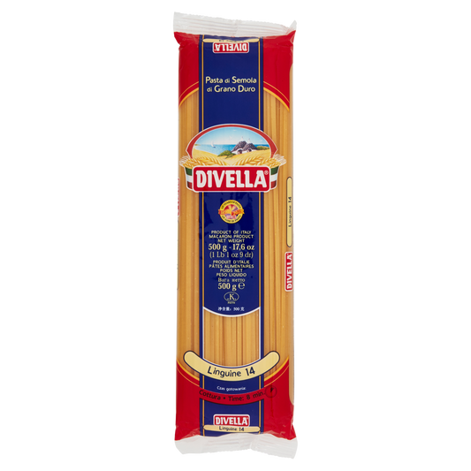 DIVELLA PASTA DI SEMOLA LINGUINE N.14 500g (36 in a box)available from our italian retail store
