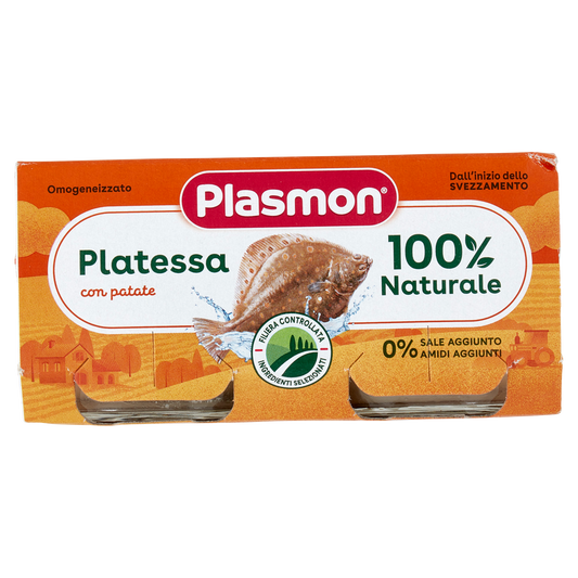 PLASMON OMOGENEIZZATO PLATESSA 80g x2 (12 in a box)