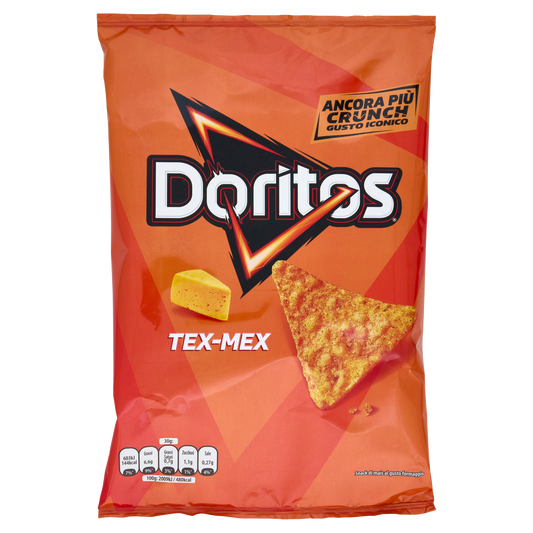 DORITOS SNACK MAIS FORMAGGIO TEX MEX 140g (10 in a box)available from our italian retail store