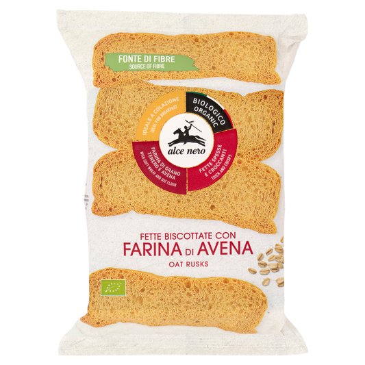 ALCENERO FETTE BISCOTTATE AVENA ORGANIC 120g (9 in a box)