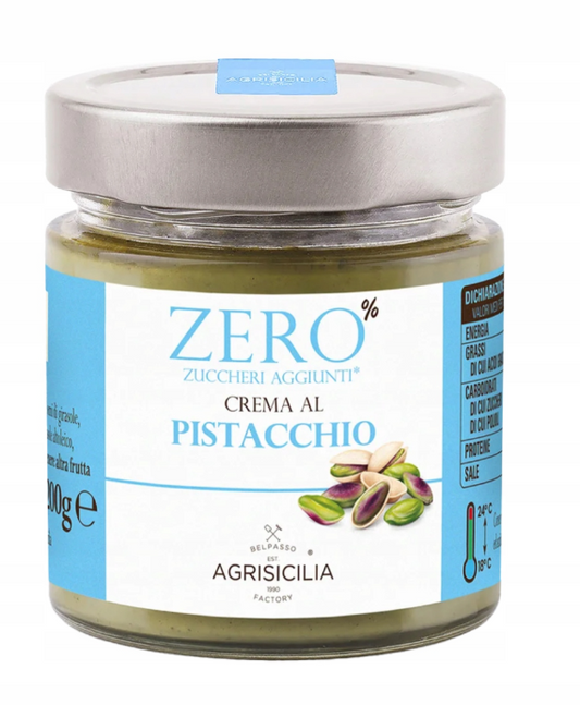 AGRISICILIA CREMA PISTACCHIO ZERO AL 40% 200g (6 in a box)