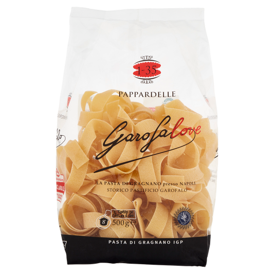 GAROFALO PASTA DI SEMOLA FORMATI SPECIALI PAPPARDELLE 500g (12 in a box)available from our italian retail store