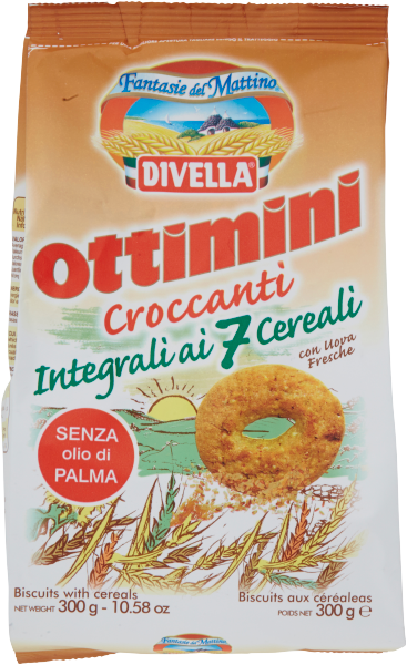 DIVELLA BISCOTTI OTTIMINI SETTE CEREALI 400g (18 in a box)