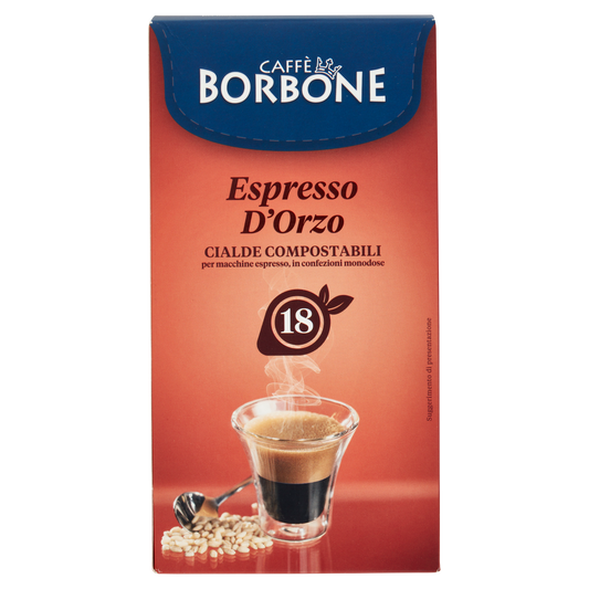 BORBONE ESPRESSO D'ORZO CIALDE COMPOSTABILI 108g (12 in a box)
