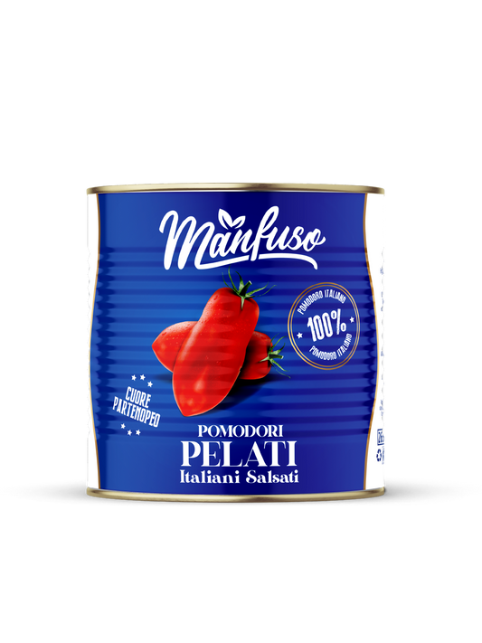 X6 POMODORI PELATI INTERI 100% ITALIANO 6x 2.5kg - MANFUSO