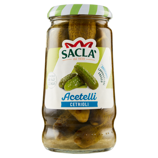 SACLA' ACETELLI CETRIOLINI 290g (12 in a box)available from our italian retail store