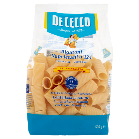 DE CECCO LE SPECIALITA' RIGATONI NAPOLETANI N°124 500g (12 in a box)
