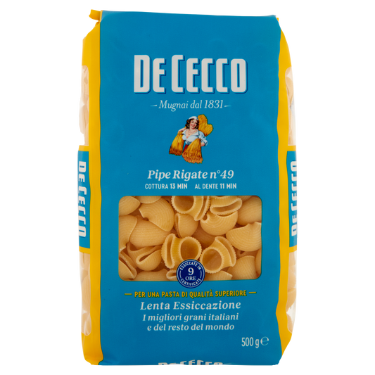 DE CECCO PIPE RIGATE N.49 500g (24 in a box)