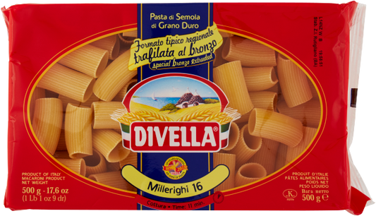 DIVELLA FORMATI SPECIALI PACCHERI RIGATI 500g (12 in a box)available from our italian retail store