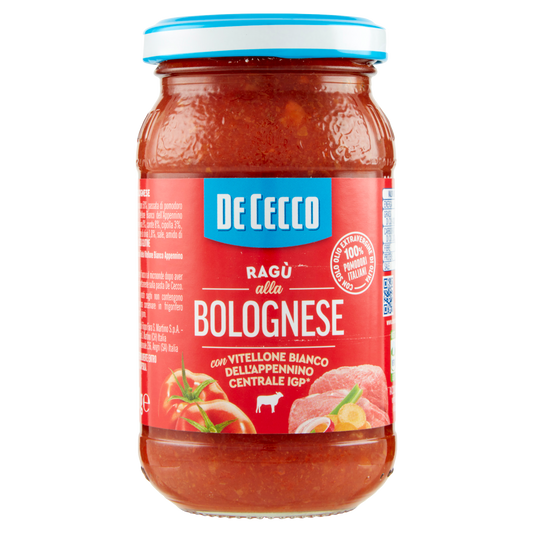 DE CECCO SUGO BOLOGNESE 190g (12 in a box)available from our italian retail store