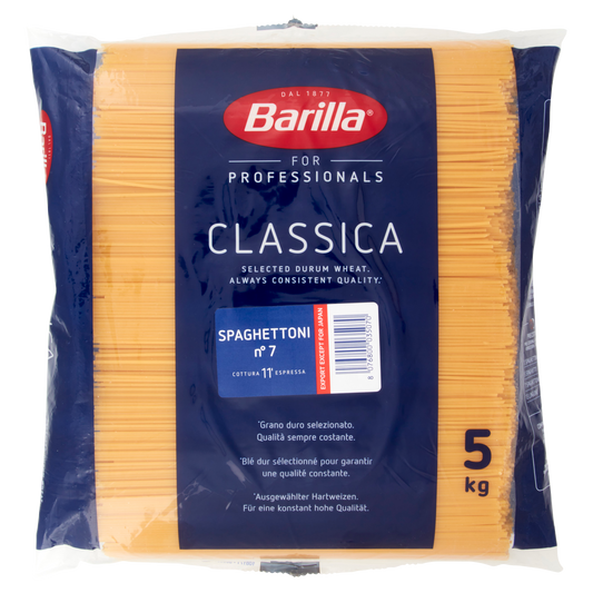 BARILLA PASTA SEMOLA SPAGHETTONI N.7 5kg (3 in a box)