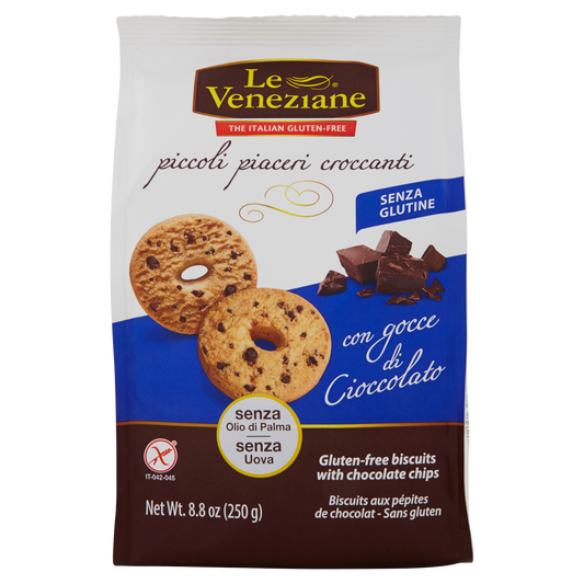 VENEZIANE FROLLINI CON GOCCE DI CIOCCOLA SENZA GLUTINE 250g (9 in a box)