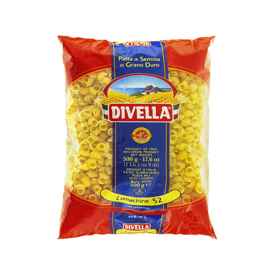DIVELLA PASTINA LUMACHINE N.52 500g (24 in a box)available from our italian retail store