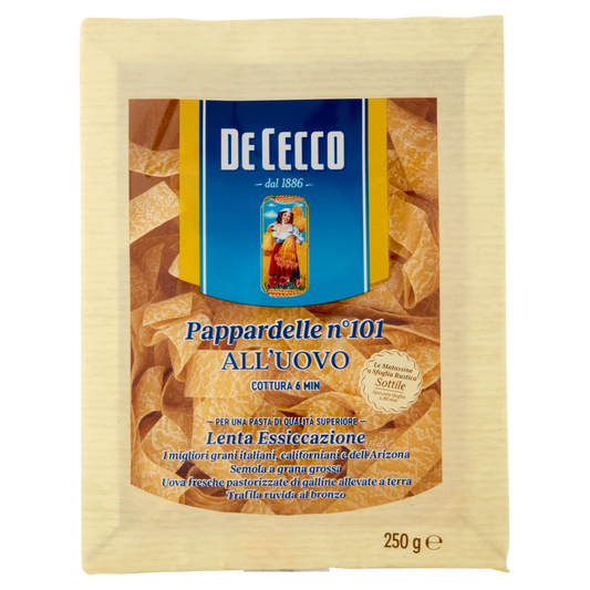 DE CECCO PAPPARDELLE N°101 ALL'UOVO 250g (12 in a box)